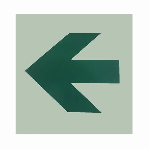Photoluminescent Straight Arrow Directional Sign