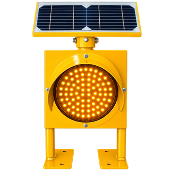Solar Traffic Light 8" Diameter 24 Hour SLX-129-24HR with attachment for mounting on a flat surface