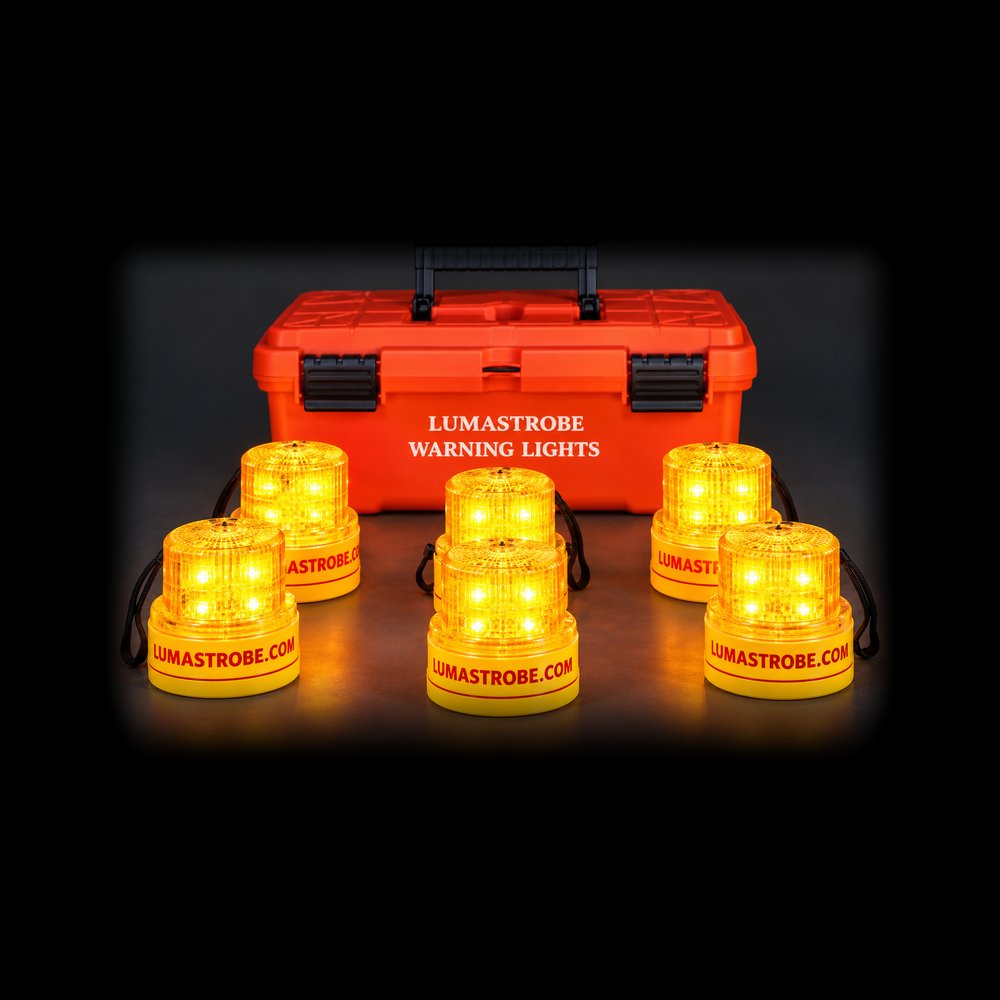 LX-18-MPK 6 Pack LX-18 Strobe Warning Light Plain Base