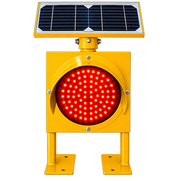 Solar Traffic Light 8" Diameter 24 Hour SLX-129-24HR with attachment for mounting on a flat surface