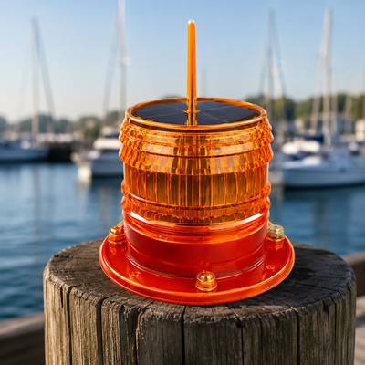 MSLX-8-A solar marine LED beacon for boats and docks