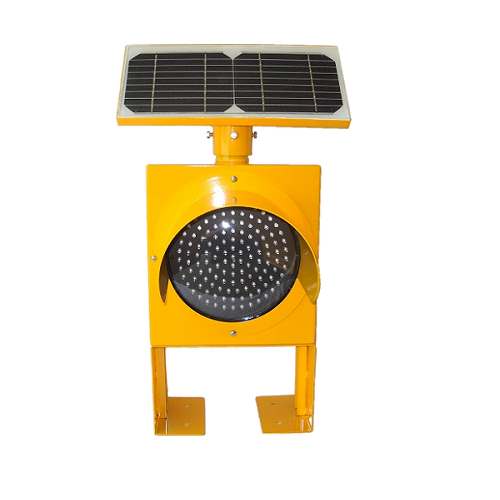 Solar Traffic Light 8" Diameter 24 Hour SLX-129-24HR with attachment for mounting on a flat surface