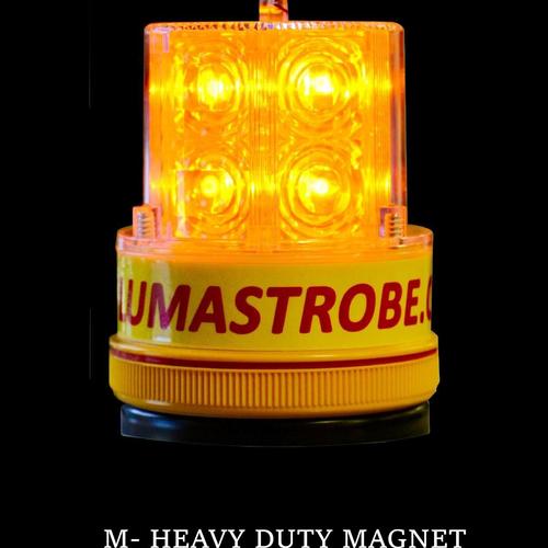 BATTERY-POWERED LED Strobe Warning Light with 3-levels magnetic base options.  LX-18-M-100