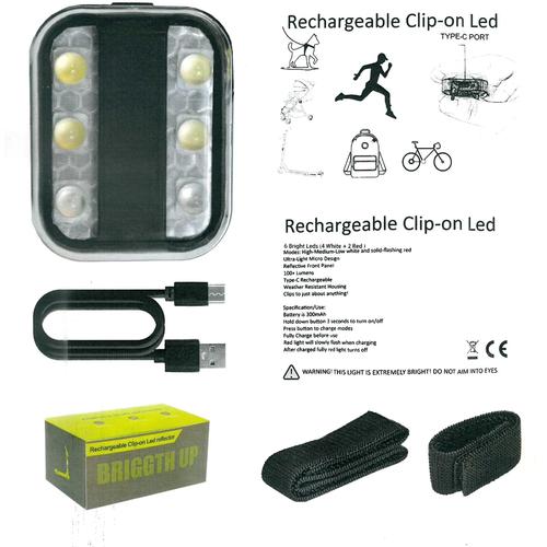 Usb Safety Light USB (TYPE-C) RECHARGEABLE CLIP ON PERSONAL SAFETY LIGHT MODEL PSL-USB ...