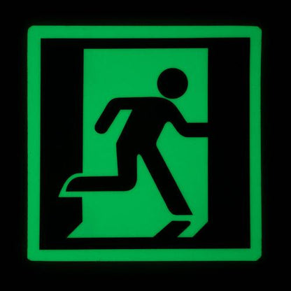 Photoluminescent Running Man Right Directional Sign
